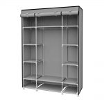 portable closet h gray storage closet with shelving QOWAQXU