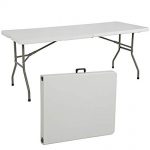 portable folding table best choiceproducts folding table portable plastic indoor outdoor picnic  party YMSAUHJ