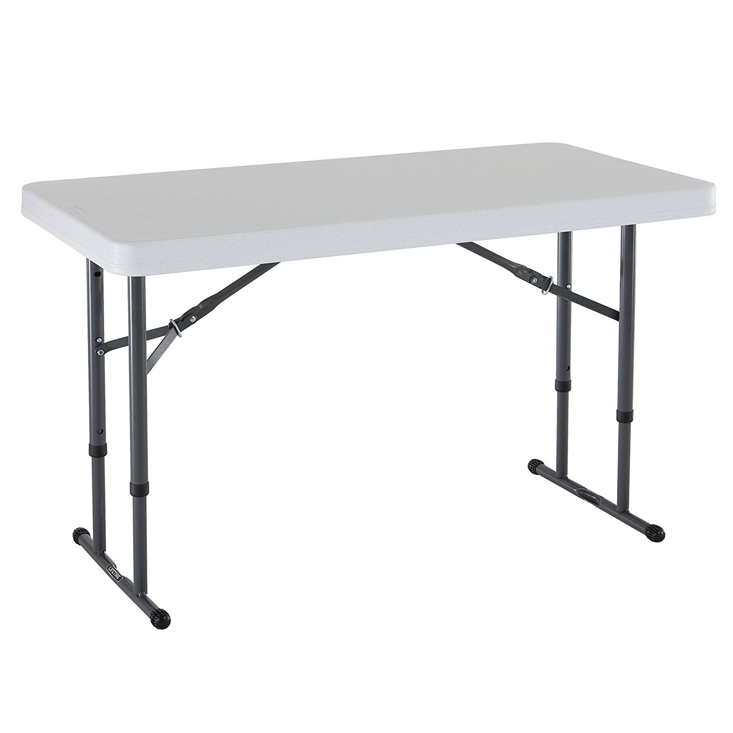 portable folding table lifetime 4u0027 adjustable folding table, white granite, 80160 UFTFDOL