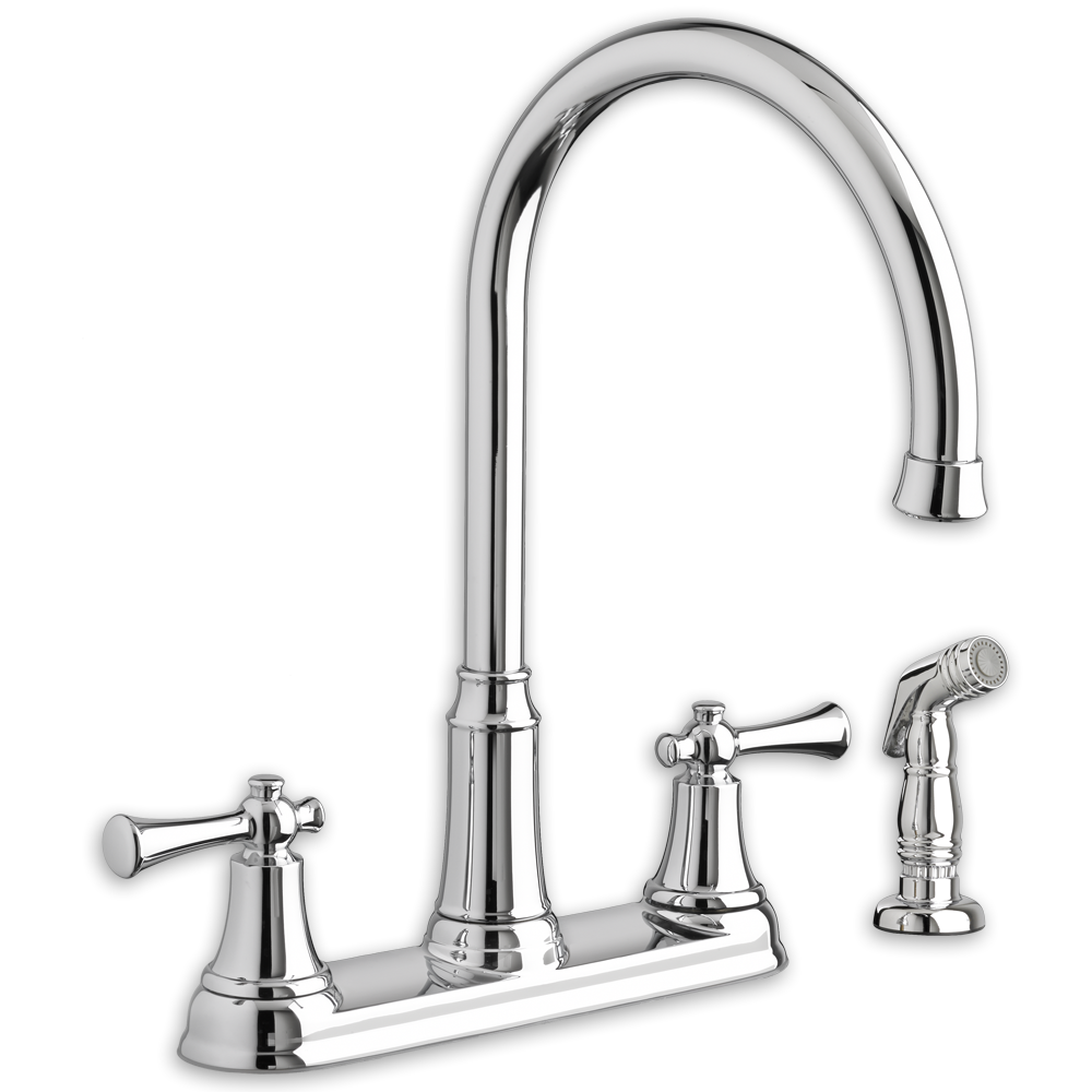 portsmouth 2-handle high-arc kitchen faucet with side spray | american CSVLBGW