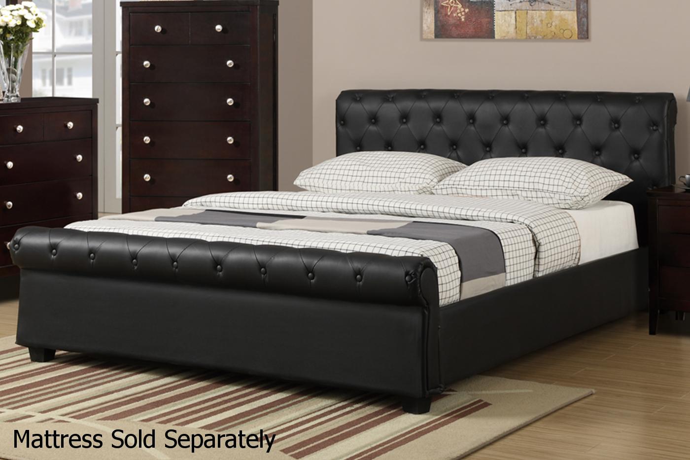 queen size beds black leather bed JDTQOKF