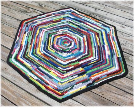 rag rug designs hexagon t shirt rag rug - craftstylish IMBBNCD