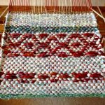rag rug designs mini rag rug on the loom with rosepath design. KTHWYYD
