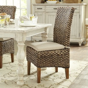 rattan dining chairs woven seagrass side chairs (set of 2) QQAGDVD
