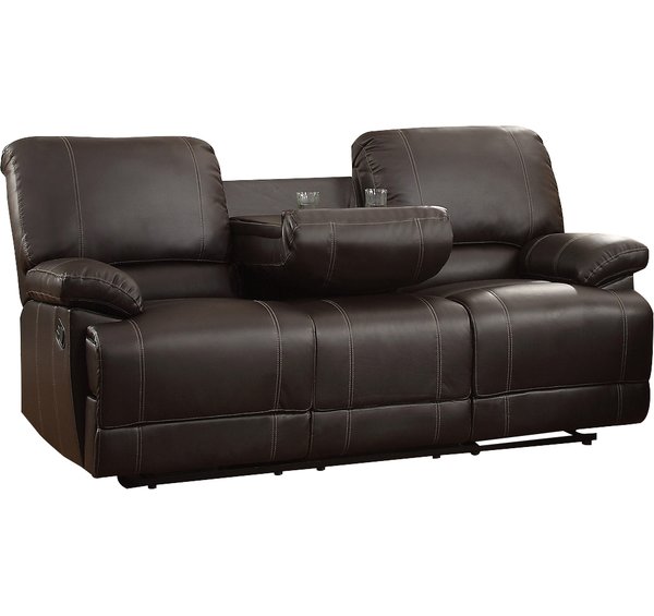 recliner sofa andover mills edgar double reclining sofa u0026 reviews | wayfair QKOMNYF