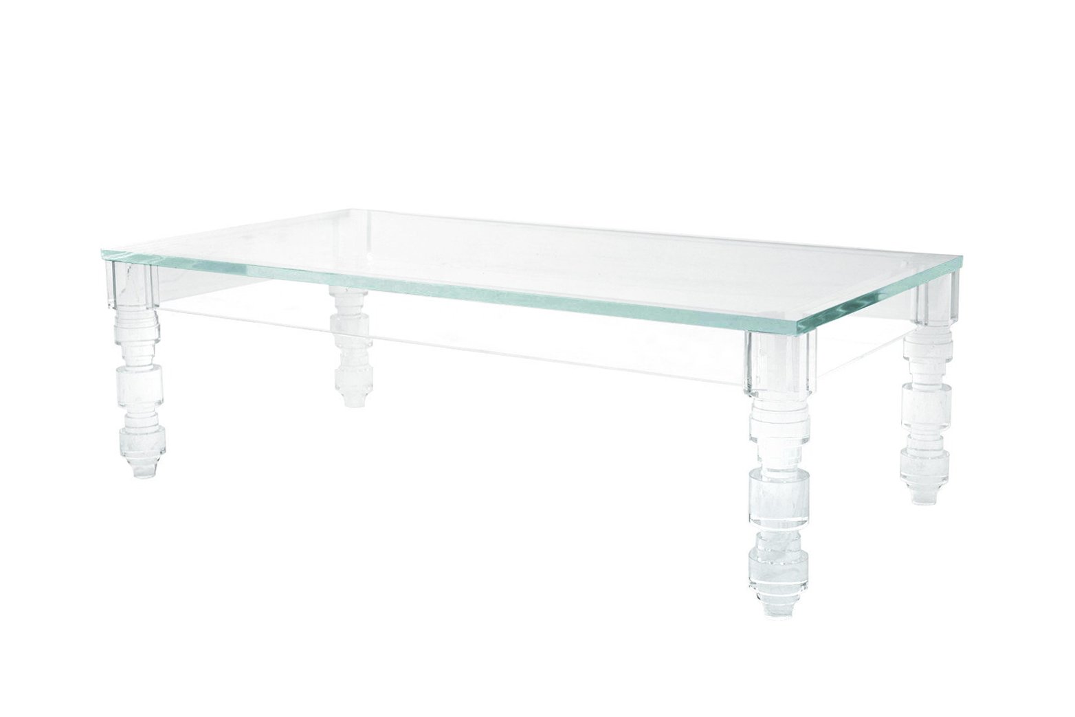 rectangular beverly hills lucite coffee table XPFVRAB