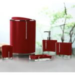 red bathroom accessories save GOQXCJC