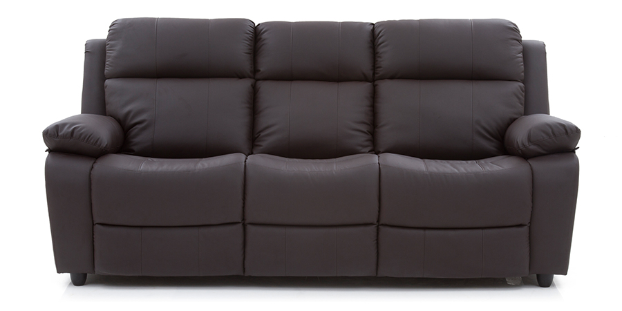 robert recliner sofa set (chocolate brown leatherette) (chocolate brown,  leatherette ECKKSUK