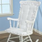 rocking chair cushions babydoll bedding eyelet rocking chair cushion set, white (cushion only) VOUJCAQ