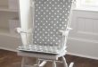 rocking chair cushions gray and white dots and stripes rocking chair pad BYVPSCO