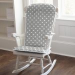 rocking chair cushions gray and white dots and stripes rocking chair pad BYVPSCO