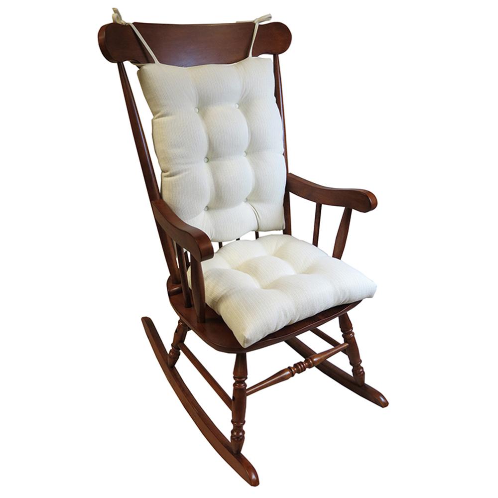 rocking chair cushions gripper omega ivory jumbo rocking chair cushion set STFPDQA