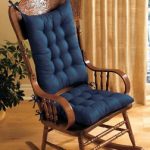 rocking chair cushions padded rocking chair cushion set - blue XLLPWVE