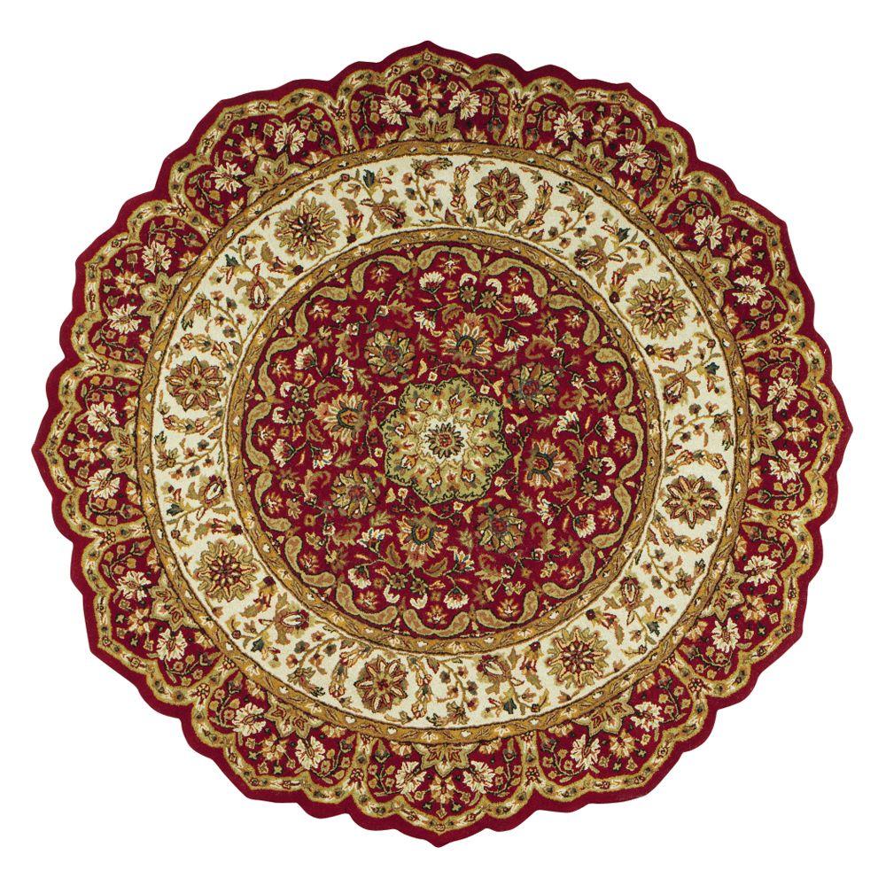 round area rugs home decorators collection masterpiece red 6 ft. round area rug TKMFDUN