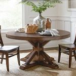 round dining table benchwright pedestal dining table ... IDBCAQI