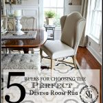 round rug under dining table 5 rules for choosing the perfect dining room rug-no nonsense, sensibe AOUSXIR