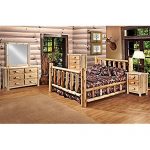 rustic bedroom furniture rustic 5 pc pine log bedroom suite lodge bed (queen) RJHGOCD