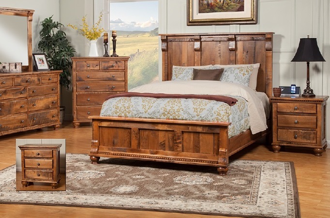 rustic bedroom furniture solid wood sahuaro reclaimed wood set YTKYKHL