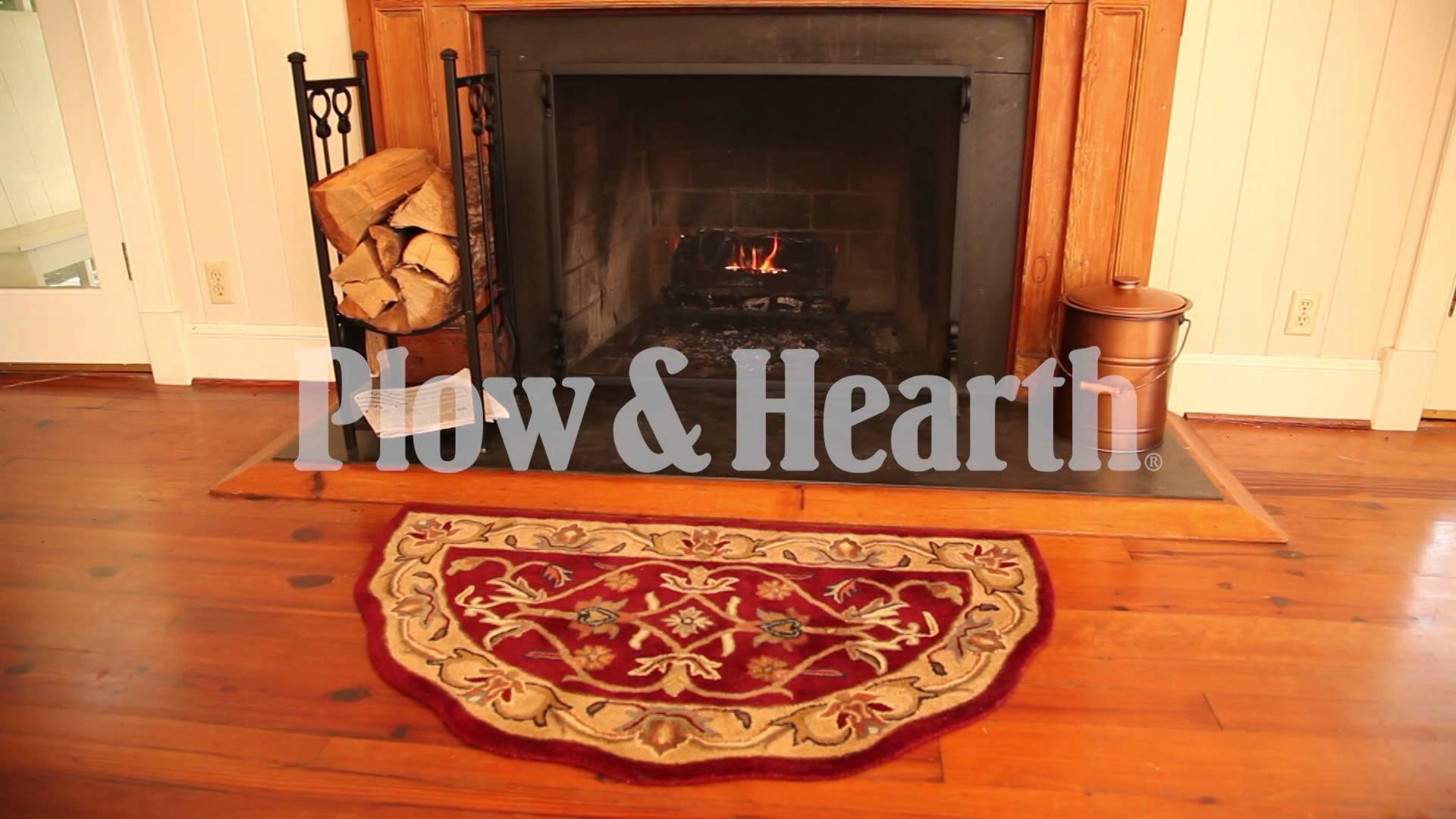 scalloped wool hearth rug sku#33845 - plow u0026 hearth - youtube BHDXHKF