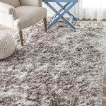 shag area rugs amazon.com: handmade soft and plush silken solid shag area rug: kitchen ABVISMU