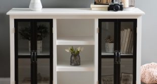 sideboard cabinet distressed black and white emma wood cabinet | kirklands SKIMQEP