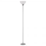 silver torchiere floor lamp with plastic shade YGNIFQA