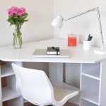 simple small white corner desk MHJJTGJ