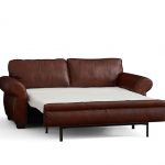 sleeper sofas pearce leather deluxe sleeper sofa | pottery barn QGZJQRI