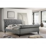 sleigh beds luxeo nottingham gray king sleigh bed TNTUMYW