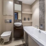 small bathrooms designs minimalist design with repeated tile patterns LUJHSPZ