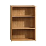 small bookcase sauder beginnings 3-shelf bookcase, highland oak FHVBWFQ