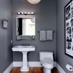 small interior design with dark grey bathroom paint ideas with white CBTIXOH