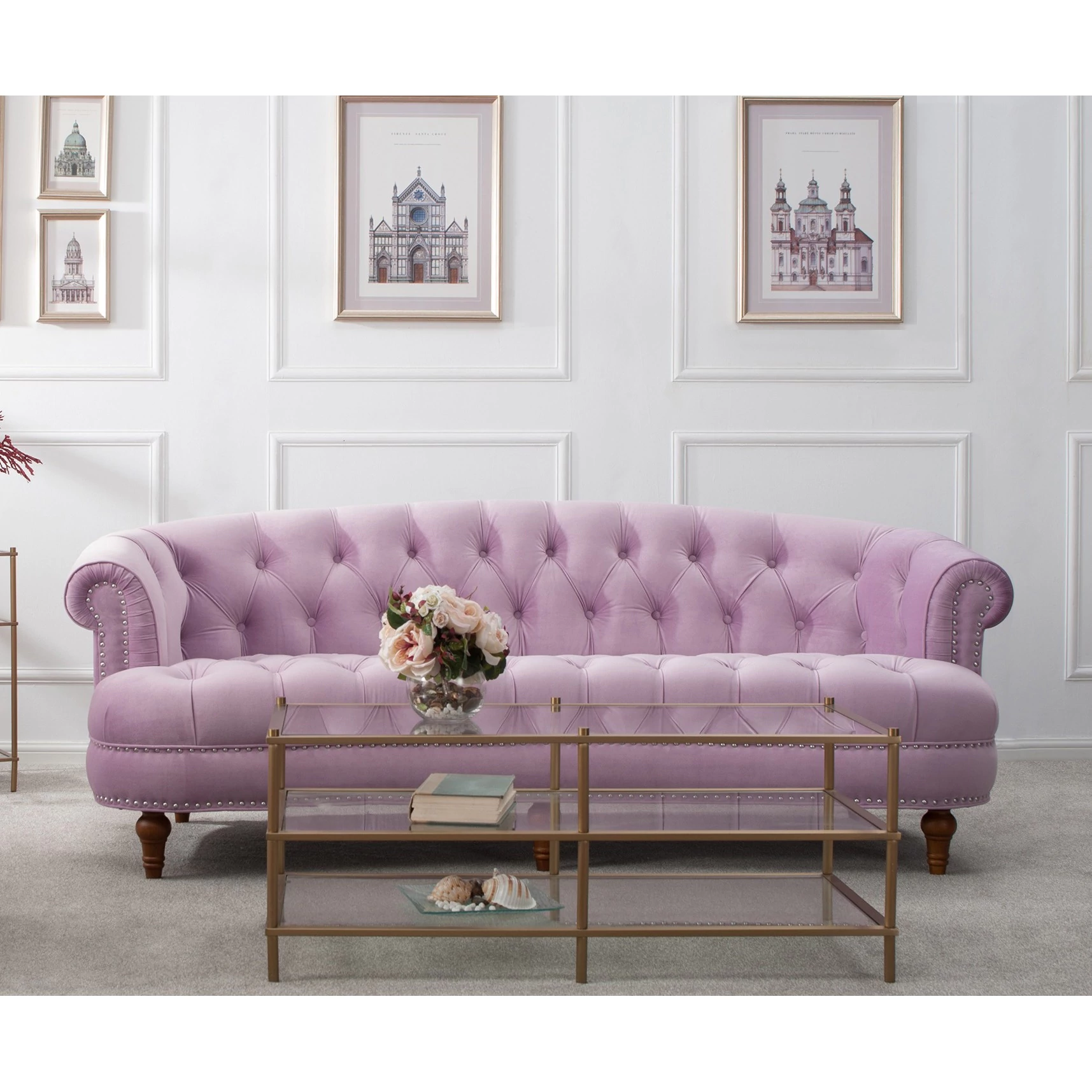 sofa chesterfield jennifer taylor la rosa chesterfield sofa - free shipping today - TCAJOXF