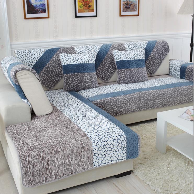 sofa covers 1 piece fleeced fabric sofa cover european style soft modern slip FEKKGHW