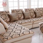 sofa covers europe black gold floral jacquard terry cloth sofa cover plush sectional VKZYEME
