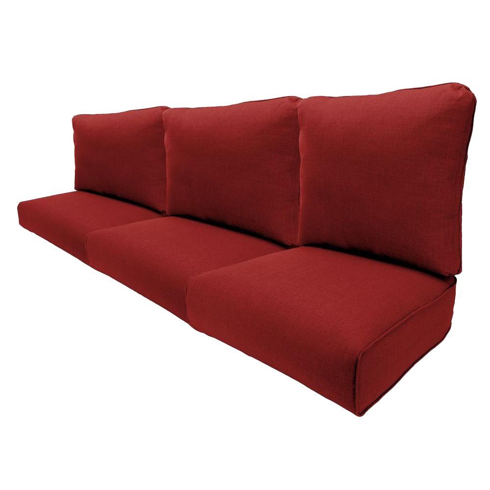 sofa cushions hampton bay woodbury chili replacement outdoor sofa cushion BJOMXQQ