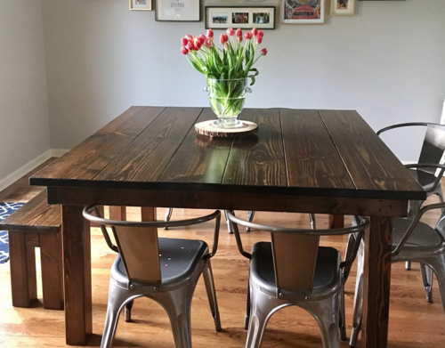 square farmhouse dining table AKBWGNO