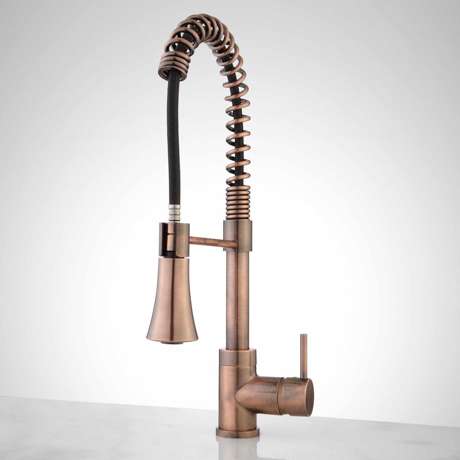 steyn kitchen faucet with spring spout - antique copper WJVVSLJ