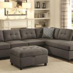 stonenesse grey fabric sectional sofa PUSNAWS