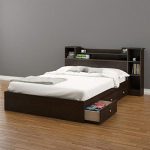 storage beds with drawers pocono 3-drawer storage bed with bookcase headboard full TDVUYKM