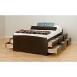 storage beds with drawers prepac queen wood storage bed VOCSNKE