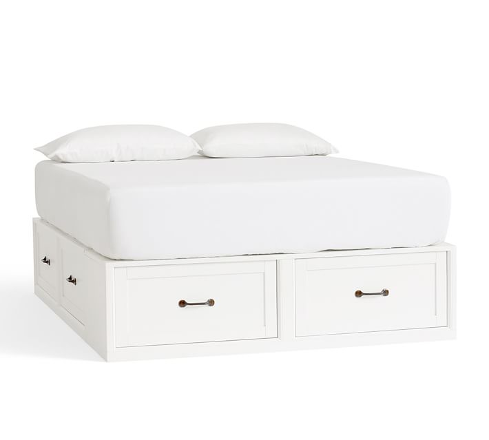 storage beds with drawers stratton storage platform bed with drawers | pottery barn MDEEFXL