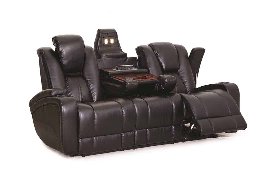 synergy home furnishings ebony power reclining sofa 042232 VXODYBS