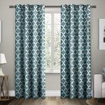 teal curtains exclusive home curtains neptune cotton grommet top window curtain panel YLQJXFU