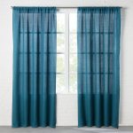 teal curtains linen teal curtain panel | cb2 WQLLBWV