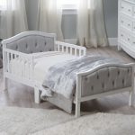 toddler beds orbelle upholstered toddler bed - gray/french white | hayneedle IQVWKYP