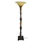 torchiere floor lamp portfolio barada 72-in bronze with gold highlights foot switch torchiere KORSHMI