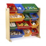 tot tutors kids toy storage organizer with 12 plastic bins, multiple VVNBUTK