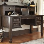 townser home office desk with hutch, , large ... GVZMOQS