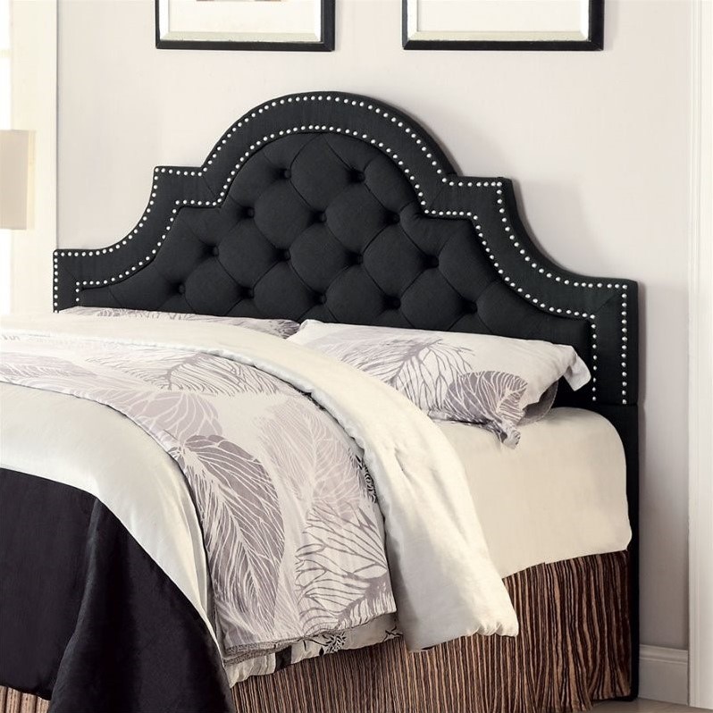 upholstered headboards coaster ojai full queen upholstered headboard in charcoal QVDXILH